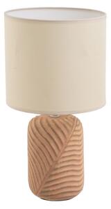 Lampada da tavolo color crema e mattone con paralume in tessuto (altezza 39 cm) - Casa Selección