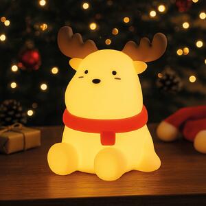FH Lighting Lampada a LED ricaricabile Micha, colore beige, altezza 15 cm, silicone dimmerabile, Crema / Ambra, Cameretta
