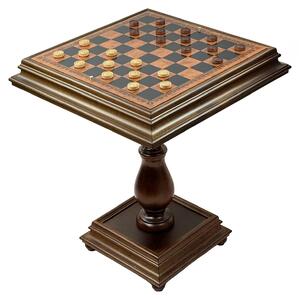 Tavolo da gioco degli scacchi esclusivo Italfama (66 cm) + 24 figure placcate in oro 24 carati e 925 figure placcate in argento + pedina della regina