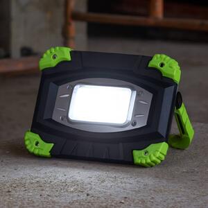 FH Lighting Faretto da esterno a LED ricaricabile 850947, nero/verde, lunghezza 17 cm dimmerabile, Nero, Plastica, Moderno