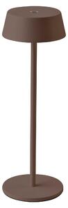 V-TAC VT-7562 Lampada da tavolo LED 2W bianco caldo 3000K con batteria ricaricabile pulsante touch ON/OFF dimmerabile colore corten IP54 - SKU 6821
