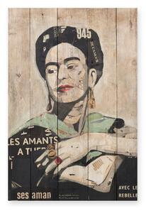 Insegna in legno 40x60 cm Frida Les Amants - Madre Selva
