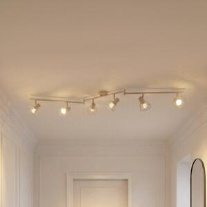 Plafoniera soffitto Piena Lindby, dimmerabile, Crema / Ambra, Soggiorno / Sala da pranzo, Metallo, Moderno, Plafoniera