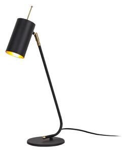 Lampada da tavolo in nero e oro con paralume in metallo (altezza 55 cm) Sivani - Opviq lights