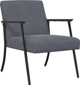 Poltrona Grigio scuro 59 x 75 x 78 cm Velluto