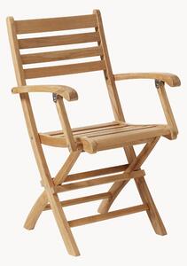 Sedia da giardino pieghevole in legno di teak con braccioli York