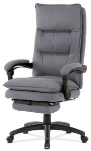Autronic Poltrona da ufficio con poggiapiedi KA-Y350 GRIGIO
