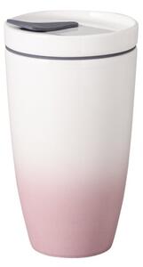 Tazza da viaggio in porcellana bianca e rosa Villeroy & Boch , 350 ml Like To Go - like | Villeroy & Boch