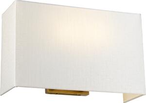 Applique Riley in ottone anticato color crema, 2xE27x60W, rivestimento in tessuto, dimensioni: 23x37x12,8 cm, IP20, Designer's Lightbox