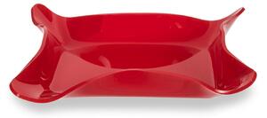 Vuota tasche rettangolare portapane dolci Plexiglass Linea DRAPPEGGI 20x15x h 3,5 cm - 0,25 kg Colore Rosso