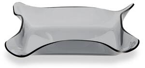 Vuota tasche rettangolare portapane dolci Plexiglass Linea DRAPPEGGI 20x15x h 3,5 cm - 0,25 kg Colore FUME'TRASPARENTE