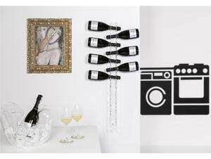 Cantinetta Portabottiglie da parete in plexiglass BIBENDA BIG Dimensioni 6x11x100 cm contiene 13 bottiglie trasparente