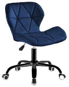 Ekspand | Sedia da ufficio Sky74-1a - Blu - Ergonomica - Sedia in velluto - 1 pezzo