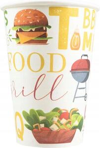 Bicchieri di carta "BBQ Time - BBQ", Arpex, 200 ml, 8 pz