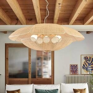 MARKET SET Lampada a sospensione Coquillage, dimmerabile, Legno chiaro, Soggiorno / Sala da pranzo, Legno, Design, Lampada a sospensione