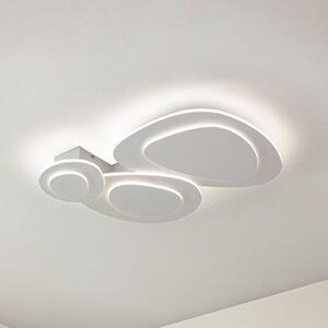 Plafoniera a LED Delar Lindby, dimmerabile, Bianco / Opale, Soggiorno / Sala da pranzo, Plastica, Moderno, Plafoniera LED