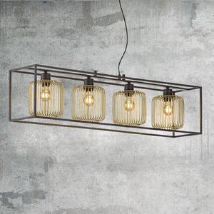 FISCHER & HONSEL Lampada a sospensione Caydo, dimmerabile, Nero, Soggiorno / Sala da pranzo, Metallo, Moderno, Lampada a sospensione