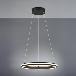 Trio Lighting Lampada LED a sospensione Amador, Ø 45 cm, nero opaco, metallo, dimmerabile, Nero, Soggiorno / Sala da pranzo, Metallo, Moderno