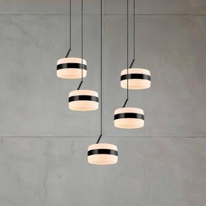 Trio Lighting Lampada LED a sospensione Dios, nera, Ø 45 cm, CCT, 5 luci. dimmerabile, Nero, Soggiorno / Sala da pranzo, Metallo, Moderno
