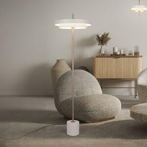 Trio Lighting Lampada da terra a LED Keaton, dimmerabile, Alluminio / Grigio / Zincato, Soggiorno / Sala da pranzo, Metallo, Lampada LED da terra