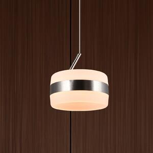 Trio Lighting Lampada LED a sospensione Dios, color nichel, Ø 15 cm, metallo, dimmerabile, Alluminio / Grigio / Zincato, Soggiorno / Sala da pranzo, Metallo, Moderno