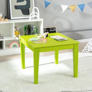 Costway Tavolo quadrato da attività all'aperto per bambini, Tavolo in HDPE resistente alle intemperie Verde
