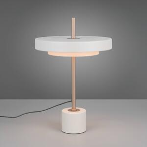 Trio Lighting Lampada da tavolo a LED Keaton, dimmerabile, Alluminio / Grigio / Zincato, Soggiorno / Sala da pranzo, Metallo, Lampada da tavolo LED
