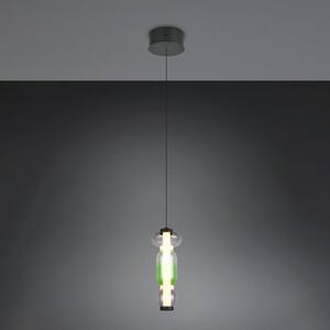 Trio Lighting Lampada a sospensione in vetro Minerva, dimmerabile, Multicolore, Soggiorno / Sala da pranzo, Vetro, Lampada a sospensione