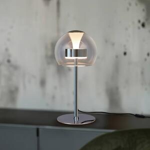 Trio Lighting Lampada da tavolo a LED Flynt, dimmerabile, Cromo / Argento, Soggiorno / Sala da pranzo, Metallo, Moderno, Lampada da tavolo LED