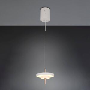 Trio Lighting Lampada LED a sospensione Keaton, grigio chiaro, Ø 20 cm, metallo, CCT dimmerabile, Alluminio / Grigio / Zincato, Soggiorno / Sala da pranzo, Metallo