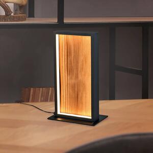 Trio Lighting Lampada da tavolo Kalea, dimmerabile, Legno chiaro, Soggiorno / Sala da pranzo, Legno, Lampada da tavolo