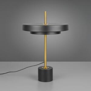 Trio Lighting Lampada da tavolo a LED Keaton, dimmerabile, Nero, Soggiorno / Sala da pranzo, Metallo, Lampada da tavolo LED