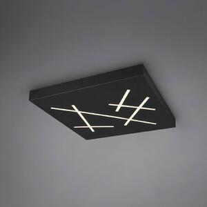 Trio Lighting Plafoniera a LED Snip, dimmerabile, Nero, Soggiorno / Sala da pranzo, Metallo, Moderno, Plafoniera LED