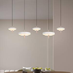 Trio Lighting Lampada LED a sospensione Keaton, grigio chiaro, lunghezza 140 cm, CCT, 5 dimmerabile, Alluminio / Grigio / Zincato, Soggiorno / Sala da pranzo, Metallo