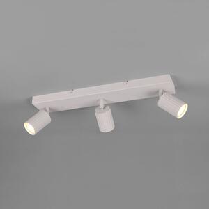 Trio Lighting Faretto da soffitto Soka, grigio chiaro, lunghezza 50 cm, metallo, a 3 luci. dimmerabile, Alluminio / Grigio / Zincato, Soggiorno / Sala da pranzo, Metallo, Moderno, Faretto alogeno