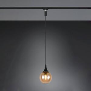 Trio Lighting Lampada a sospensione su binario Lumina per DUOline, color ambra Lumina, dimmerabile, Crema / Ambra, Soggiorno / Sala da pranzo, Vetro, Moderno, Sistema a binario