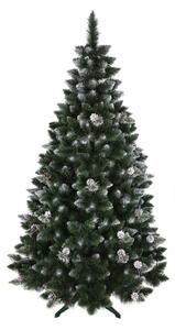 Esclusivo Albero di Natale, pino innevato con pigne 220 cm