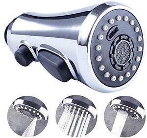 Rubinetto da cucina estraibile con doccetta, bocca a 3 funzioni, ricambio adatto per rubinetti con coperchio di scarico e rubinetti compatibili, nichel spazzolato