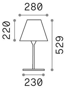 Lampada Da Tavolo Arcadia E27 Bianca IP44 Dimmerabile Metallo Ideal Lux