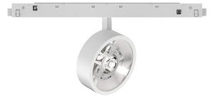 Proiettore Regolabile On-Off Ego Alluminio Bianco 1 Luce 9W 3000K Luce Calda