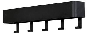 Attaccapanni da parete nero in metallo con scaffale 52 cm Dax Play – Spinder Design