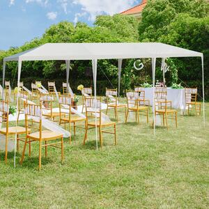 Costway Gazebo impermeabile all’aperto da 3x9m, Tenda per uso intensivo con corde riflettenti per eventi