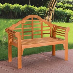Costway Panca pieghevole in legno per esterni, Panca da giardino in legno massiccio pieghevole da 123cm