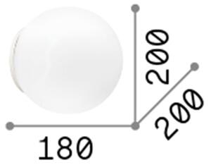 Applique Moderna Mapa Vetro Bianco 1 Luce E27 D20Cm