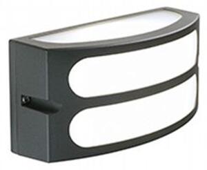 Applique Esterno Moderna Squba Alluminio E Materie Plastiche Grigio 1 Luce E27