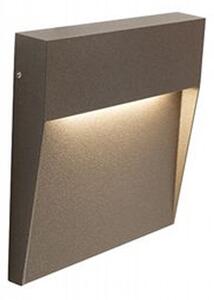 Applique Esterno Moderna Geo Square Alluminio E Termoplastica Caffè Led 6W 4000K