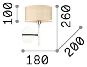 Applique Industrial-Minimal Woody Metallo Bianco 1 Luce 3W 3000K Luce Calda