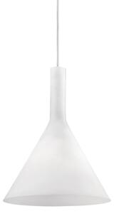 Sospensione Moderna Cocktail Vetro Bianco 1 Luce E14