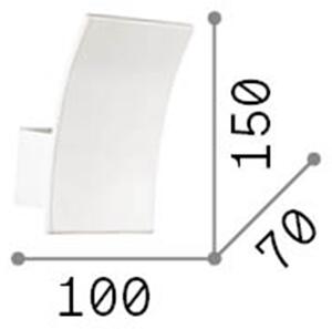 Applique Moderna Fix Metallo Bianco Led 5,5W 3000K Luce Calda