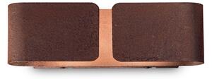 Applique Rustica-Country Clip Metallo Corten 2 Luci E27